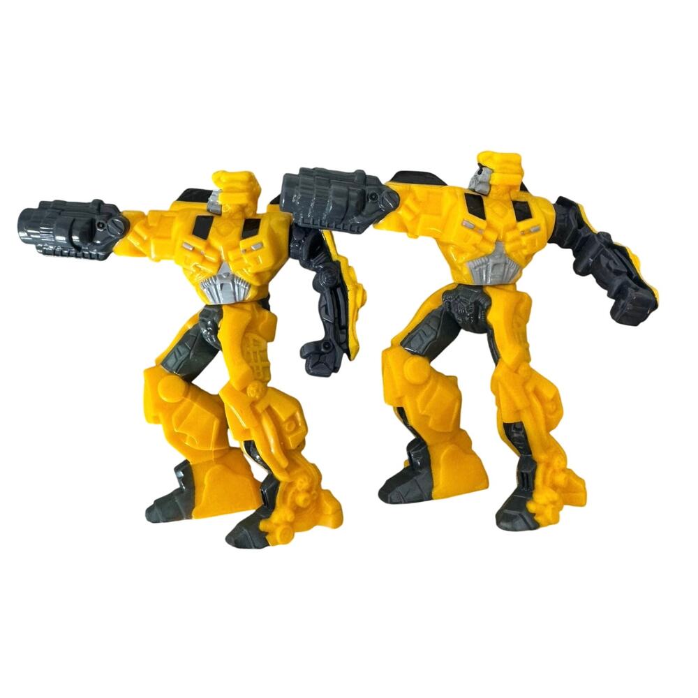 2 BUMBLEBEE TRANSFORMERS 2010 MCDONALDS ACTION FIGURES YELLOW